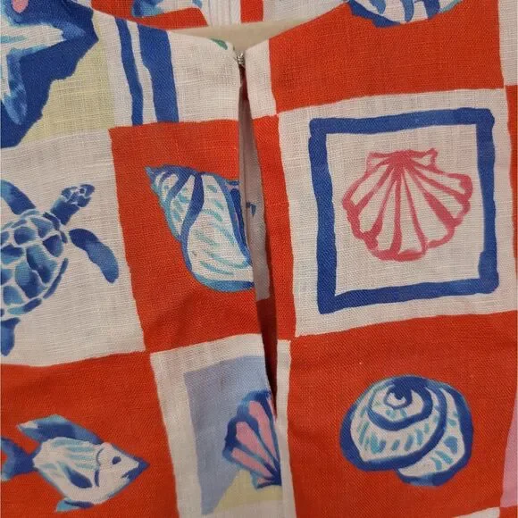 Magaschoni Dress 100% Linen Size S Beach Vacation Mini NWT - Picture 4 of 8